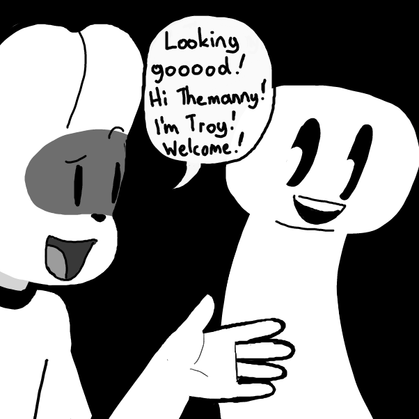 Drawing in Hi! Nice to meet you. by Sluggishfella