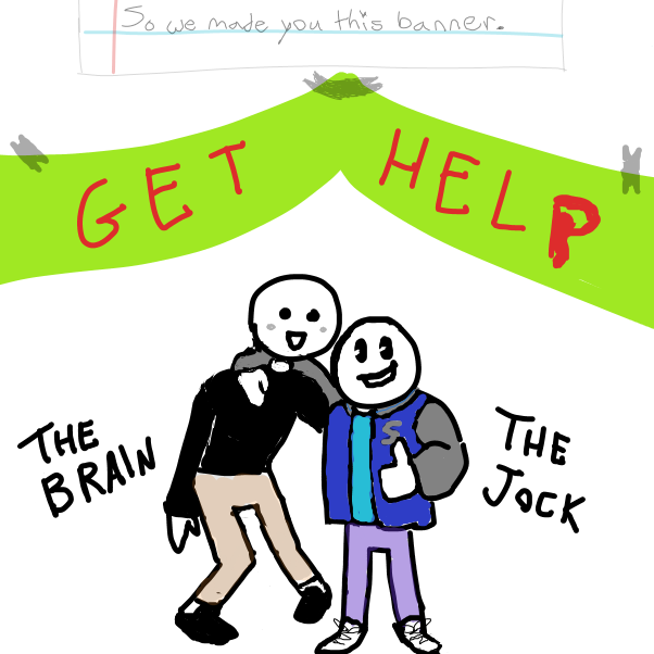 They're actually the same person - Online Drawing Game Comic Strip Panel by onhiatus