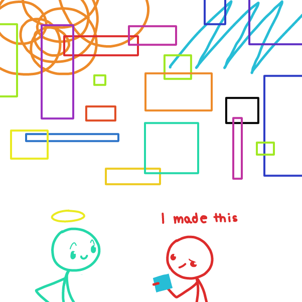  - Online Drawing Game Comic Strip Panel by Elle