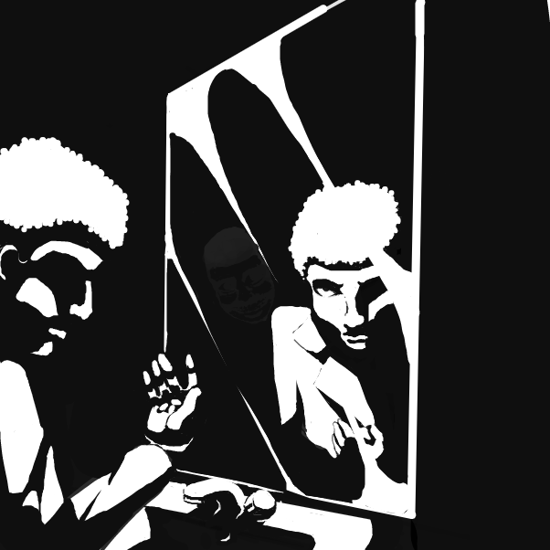 Drawing in EP 3: shadow of a former self by LemonadePie