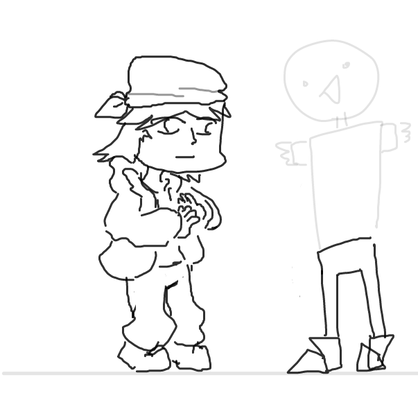 some time i lift my back of the feet and walk (like a dog or cat) just because it was faster to walk or run
   and i place my hand to the chest just because if someone try to hit me i'll just react immediately to parry or block them - Online Drawing Game Comic Strip Panel by FifaSam