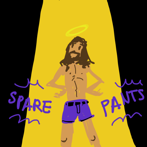 Half Naked Jesus - Online Drawing Game Comic Strip Panel by Peyocay