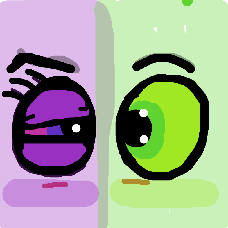 Drawing in Purple Eye meets a friend by Lonesome Dove