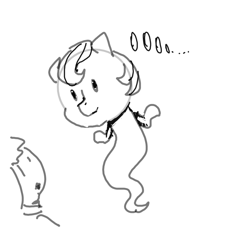 Drawing in suddenly.... you turn into a ghost by JA