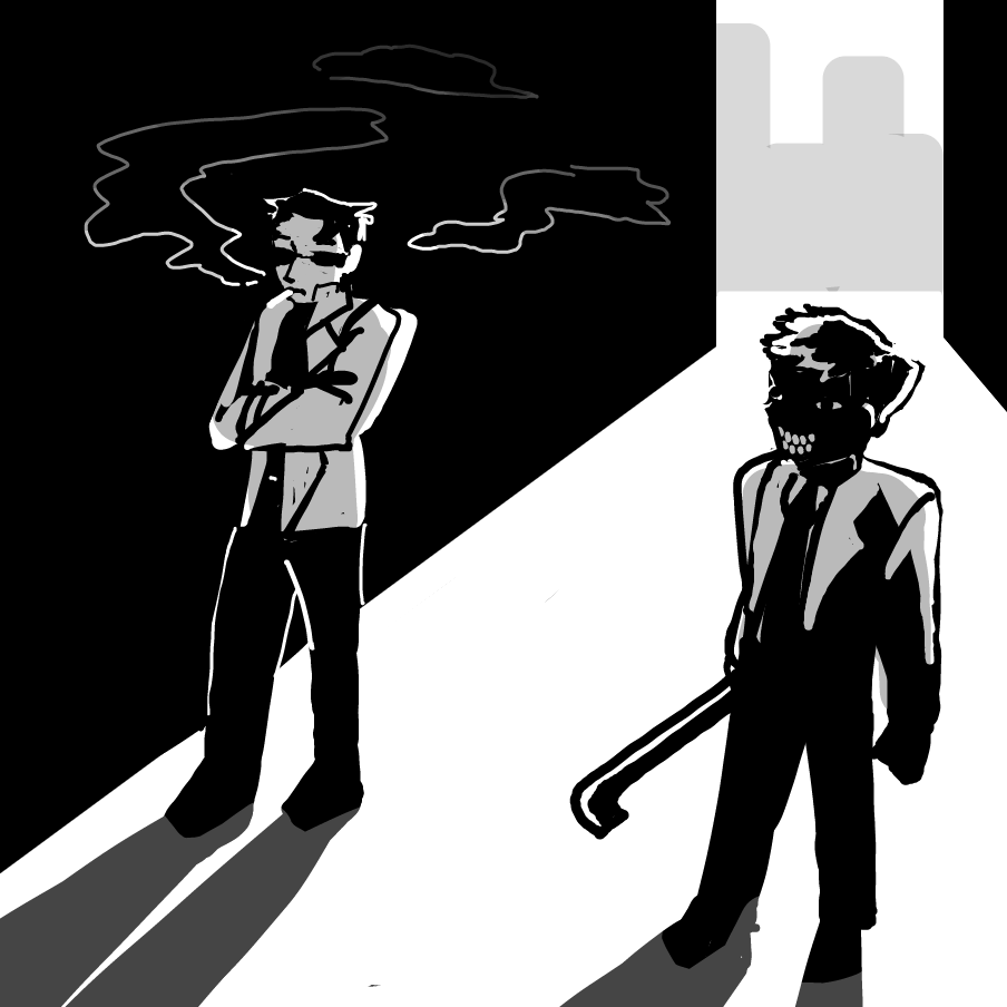 "to proceed, we'd need to prove if you're willing to spill blood." - Online Drawing Game Comic Strip Panel by dankie