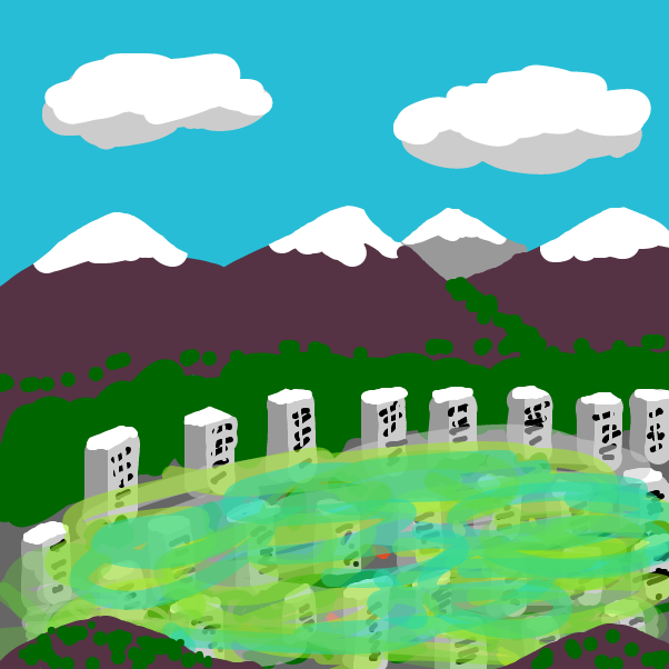 the whole city (yes, that's a city :P) - Online Drawing Game Comic Strip Panel by locoluis