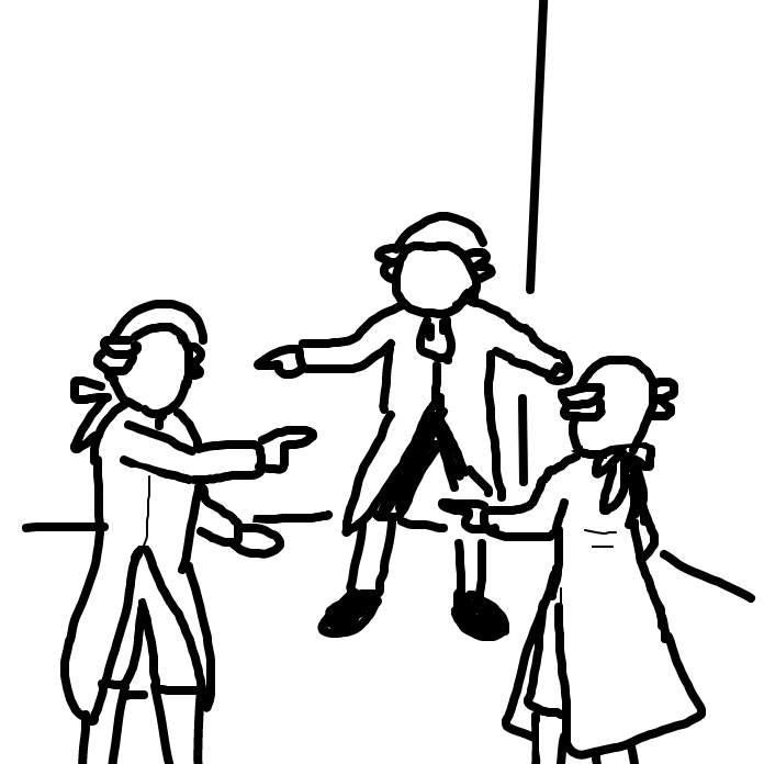 Drawing in George Washington Vs. King George The III by Mozart