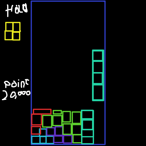 Tetris but Hard - Online Drawing Game Comic Strip Panel by GREER