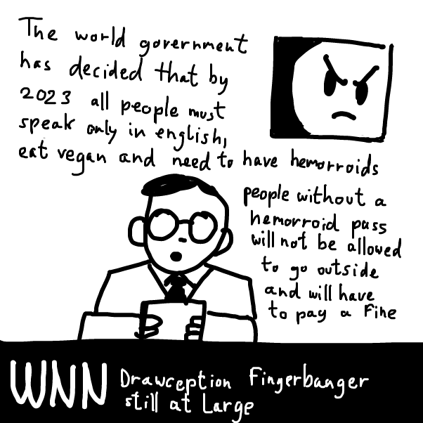 the world government denies the UK ever existed - Online Drawing Game Comic Strip Panel by Peyocay