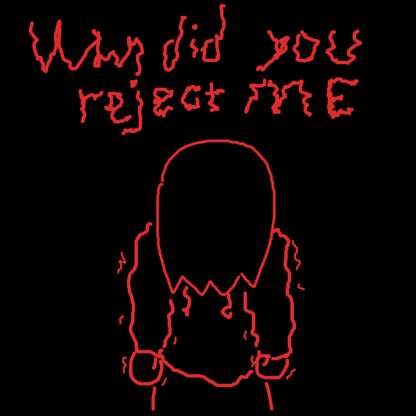 Drawing in vent(?) by Veum