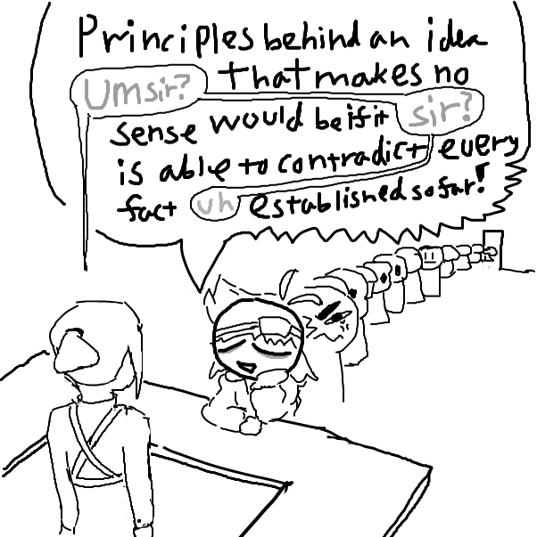 Drawing in An idea does not make any sense. by Veum