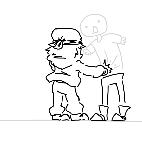 Drawing in (fighting game) sprite-> idle stance by Aluminimalism