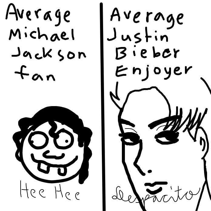 Drawing in make an average fan vs average enjoyer meme 2 by Mozart
