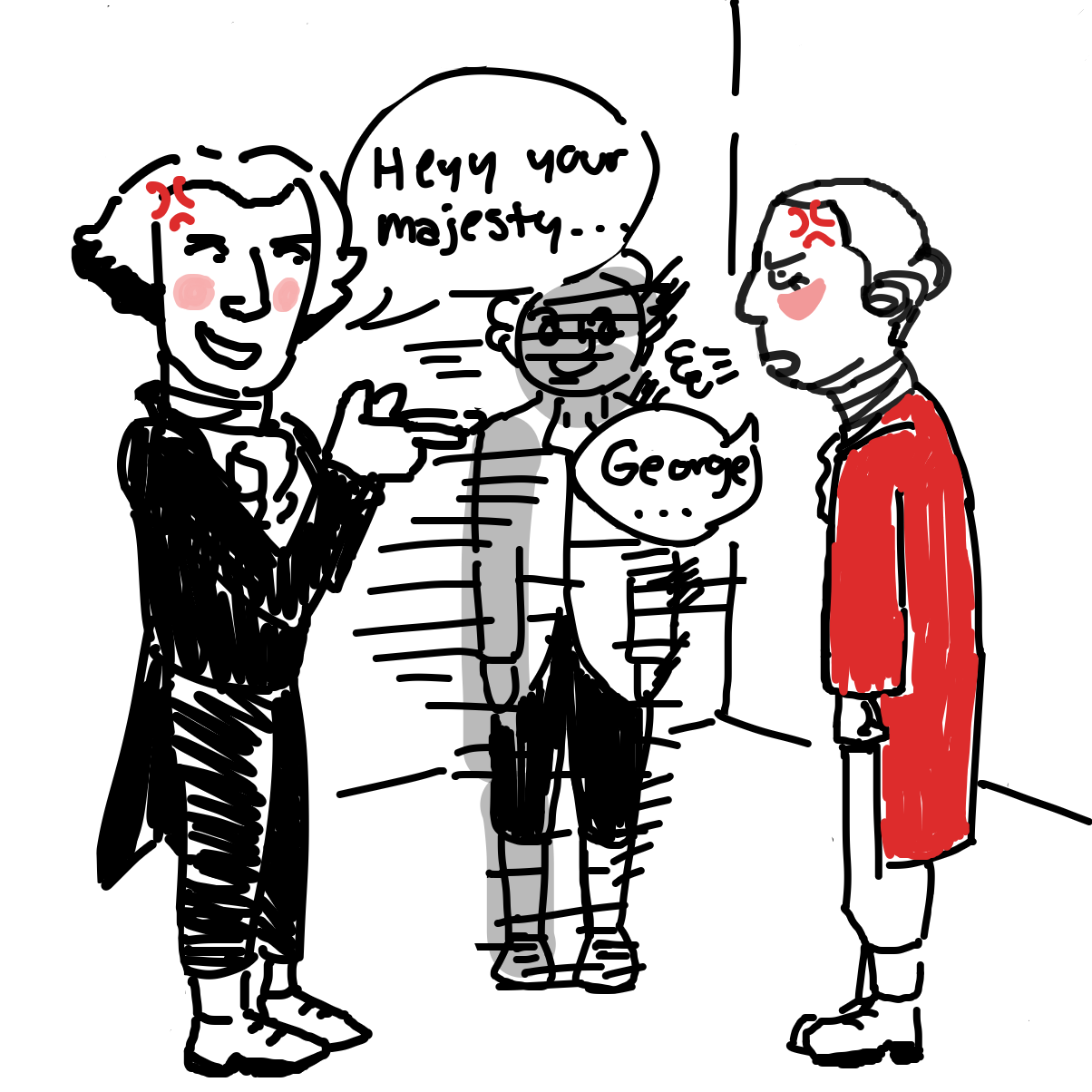 Drawing in George Washington Vs. King George The III by Guest225