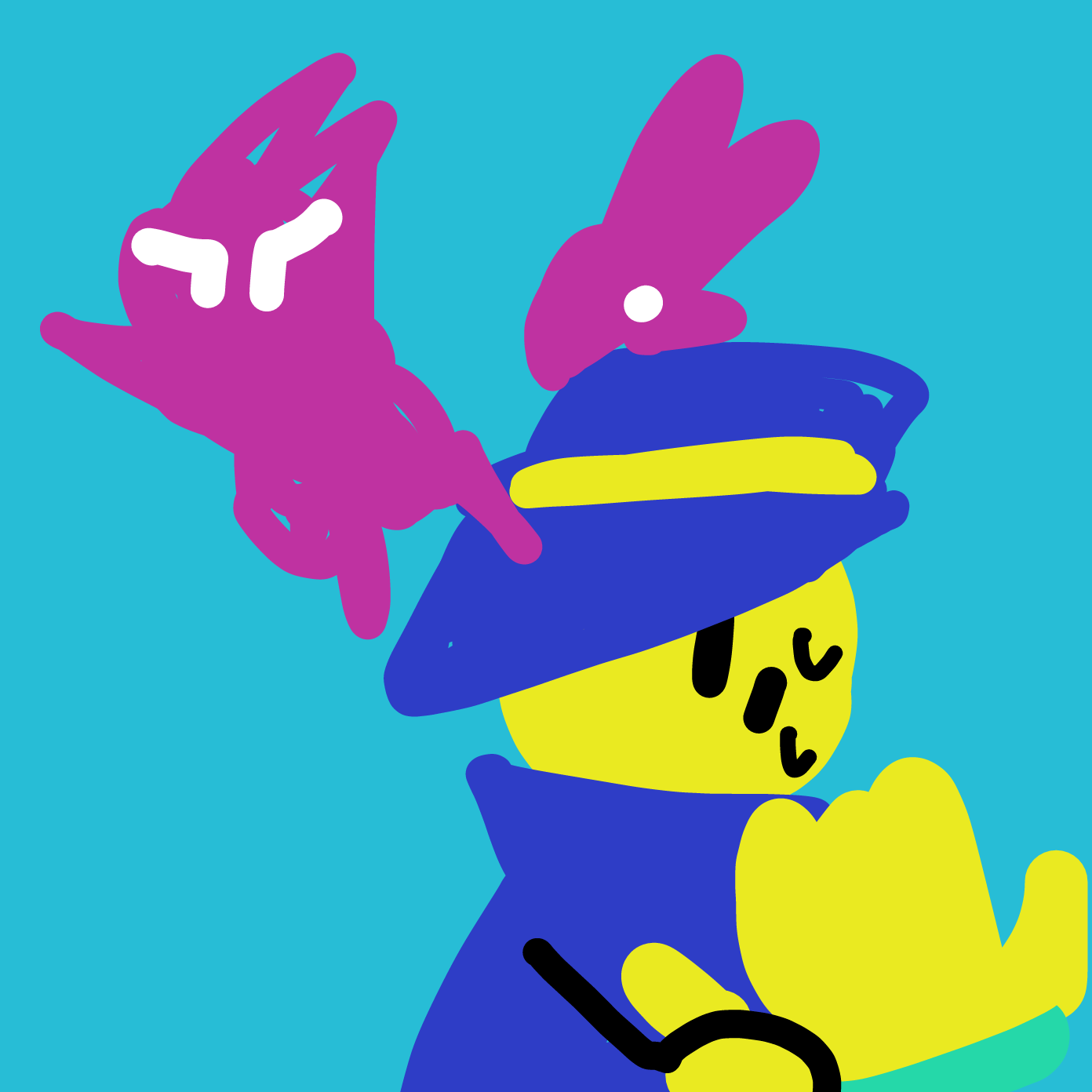 Drawing in Phone doodles: reluctant hunter by Chumky