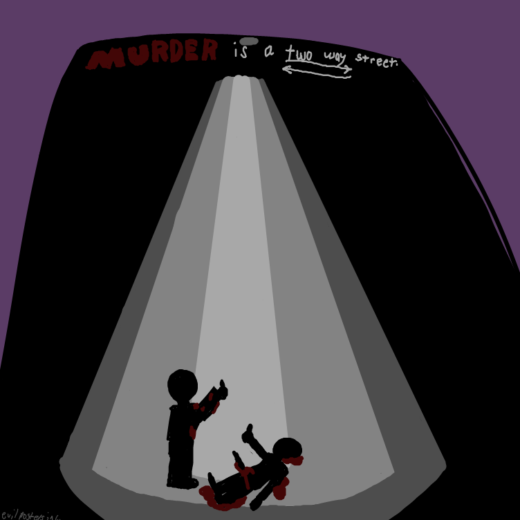 Murder is a two way street - Online Drawing Game Comic Strip Panel by Setin