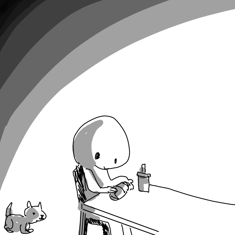 I'm just having lunch  - Online Drawing Game Comic Strip Panel by JA