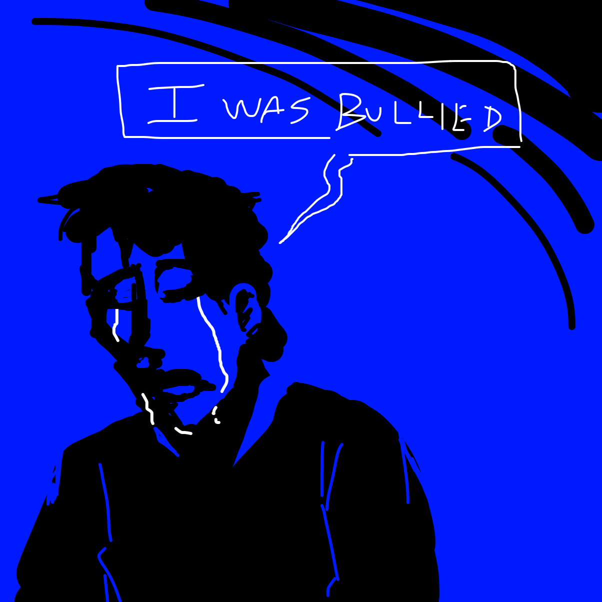 Drawing in blue by OhMaLawdImPM