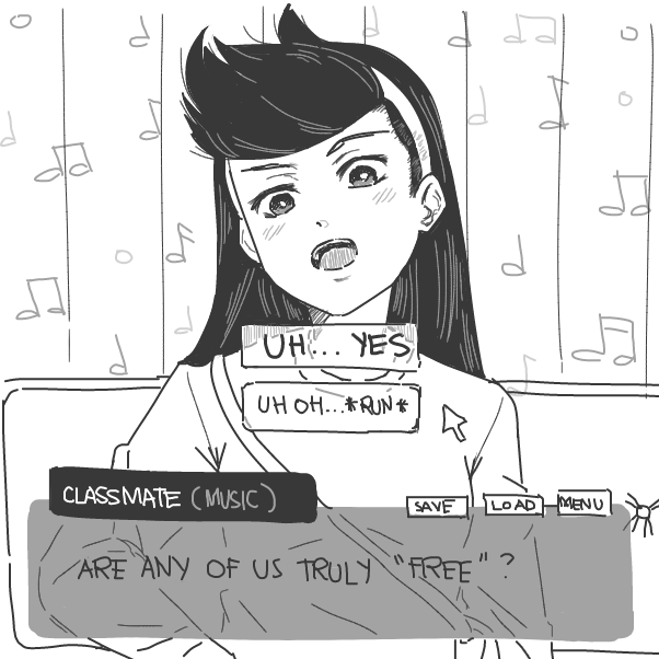 Drawing in Music class by flxsemi