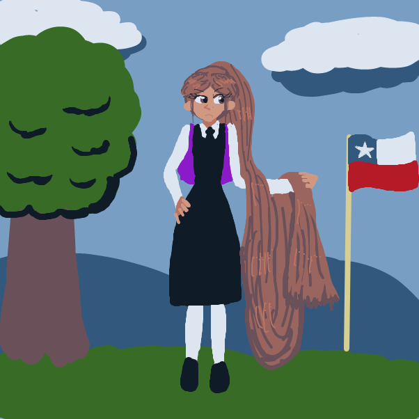 This palette needs some serious tweaking. I drew an old OC of mine, her name is Eliana Martínez. - Online Drawing Game Comic Strip Panel by locoluis