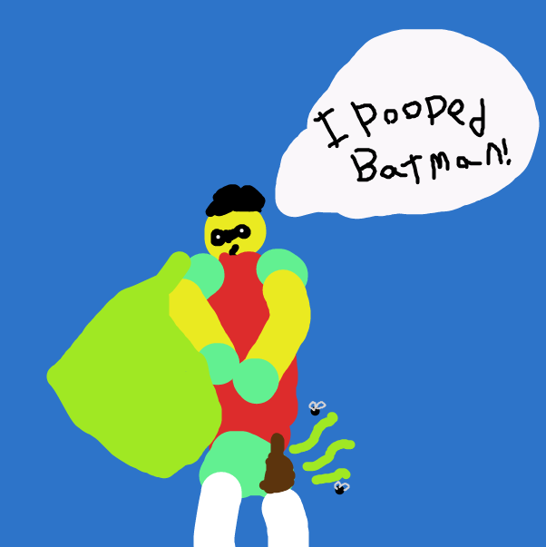 Oh-No! robin pooped! - Online Drawing Game Comic Strip Panel by Monkey_HugLuv