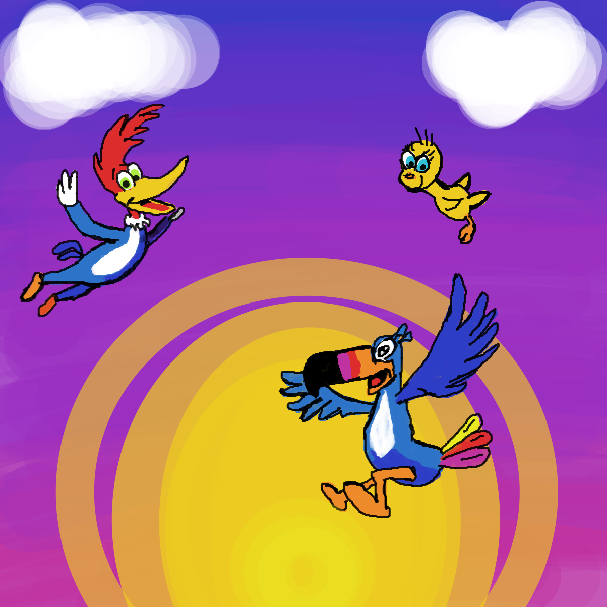 Drawing in Sunset by Lookaignoramus