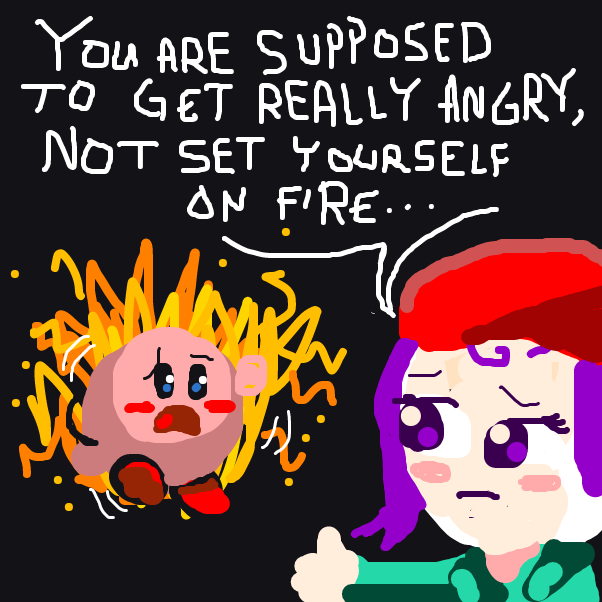 Drawing in SUPER SAIYAN KIRBY ADVENTURES [OPEN VERSION] by Vytron