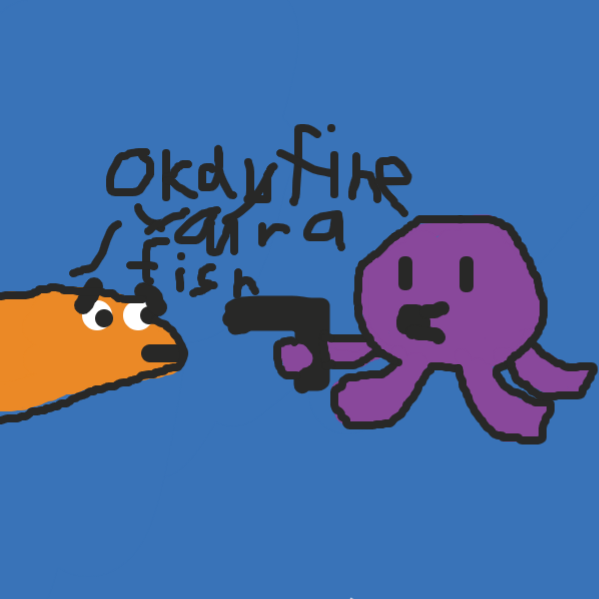 Drawing in One fish... two fish... by Duncan