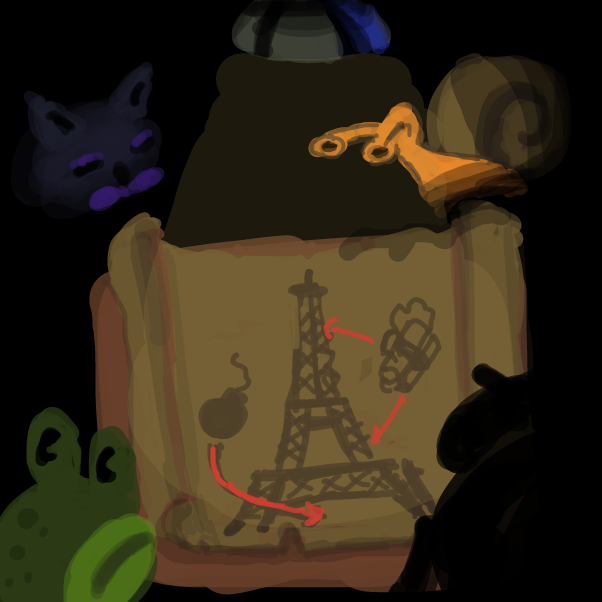 The Plot To Blow Up The Eiffel Tower - Online Drawing Game Comic Strip Panel by Peyocay