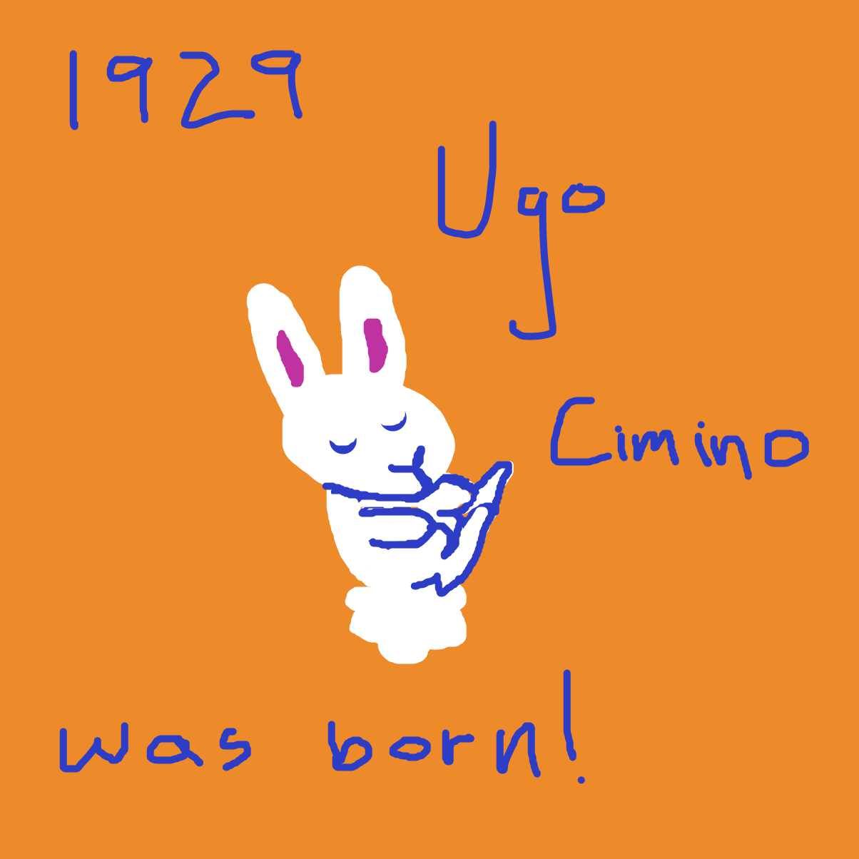 Ugo Cimino is born in 1929 - Online Drawing Game Comic Strip Panel by Chiara Calderone