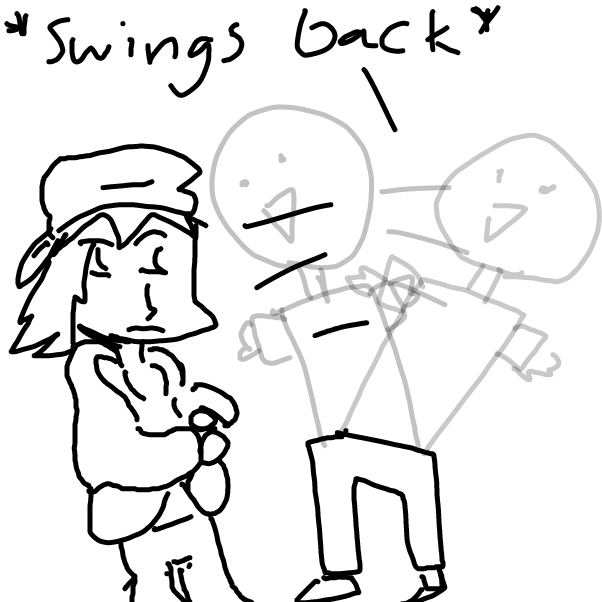 Drawing in (fighting game) sprite-> idle stance by StickBoyy