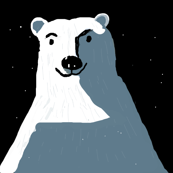 Drawing in polar bear by Lonesome Dove