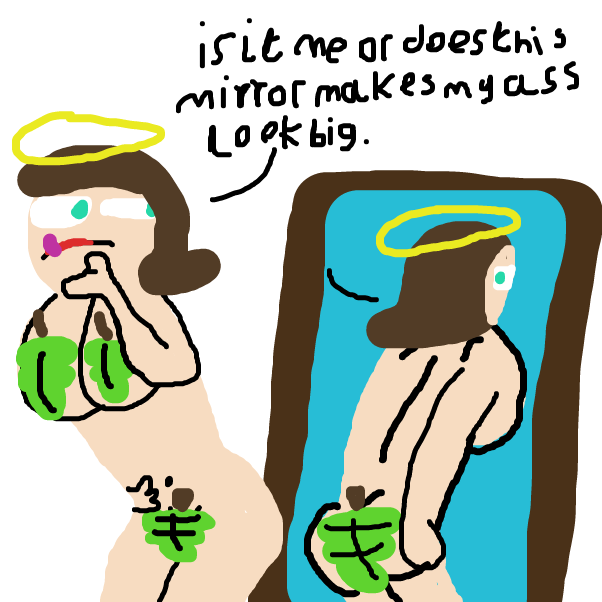 Drawing in Naked Jesette And The Mirror by BananaDoc