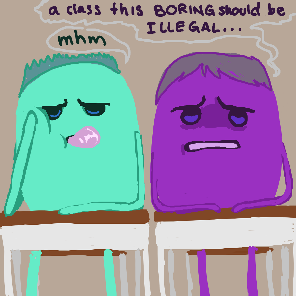 Drawing in School vibes by bubaki