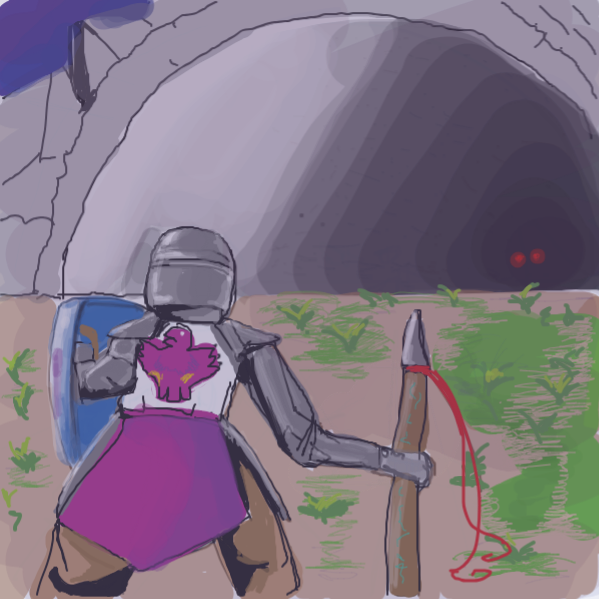 Drawing in Darknwss  by kurocartoonist