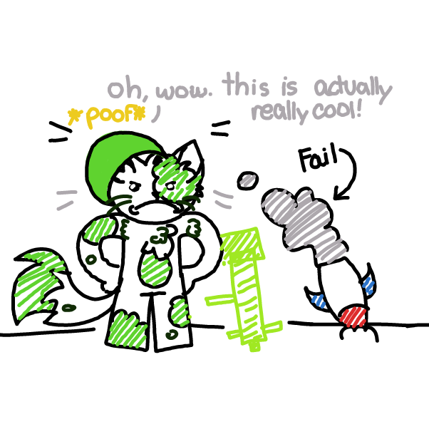 Drawing in fursona :p by MovedAccounts