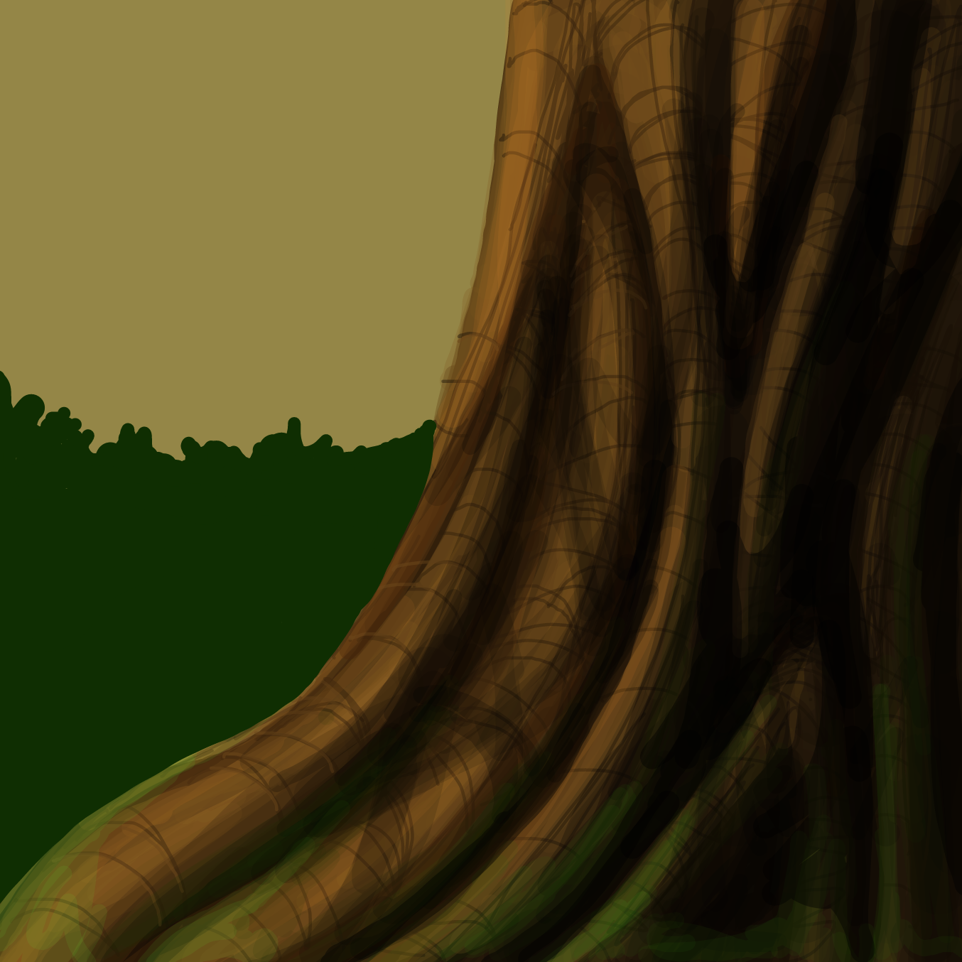 Drawing in The Gnarled Tree by TFD