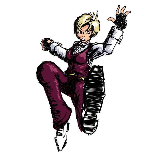 Drawing in KOF Girls by Aluminimalism