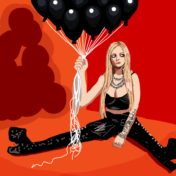 I tried to draw Avril Lavigne... - Online Drawing Game Comic Strip Panel by locoluis