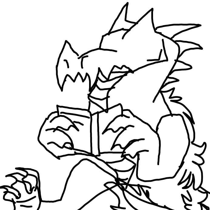 Drawing in hit with a pan by scarlett