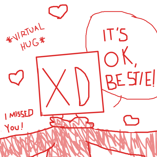 missed you, my fine pogger friend! - Online Drawing Game Comic Strip Panel by XD