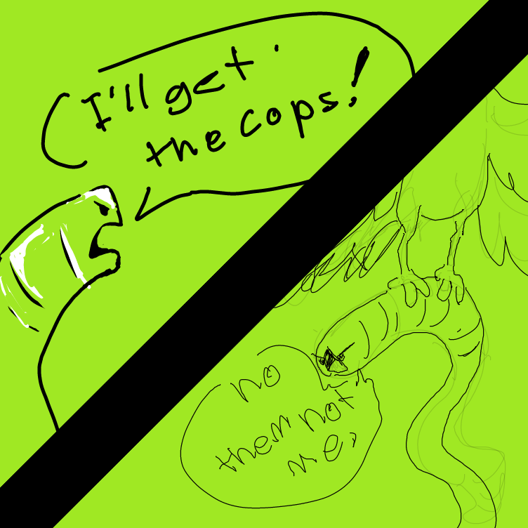 Is this Karma? or just lunch.  - Online Drawing Game Comic Strip Panel by JA