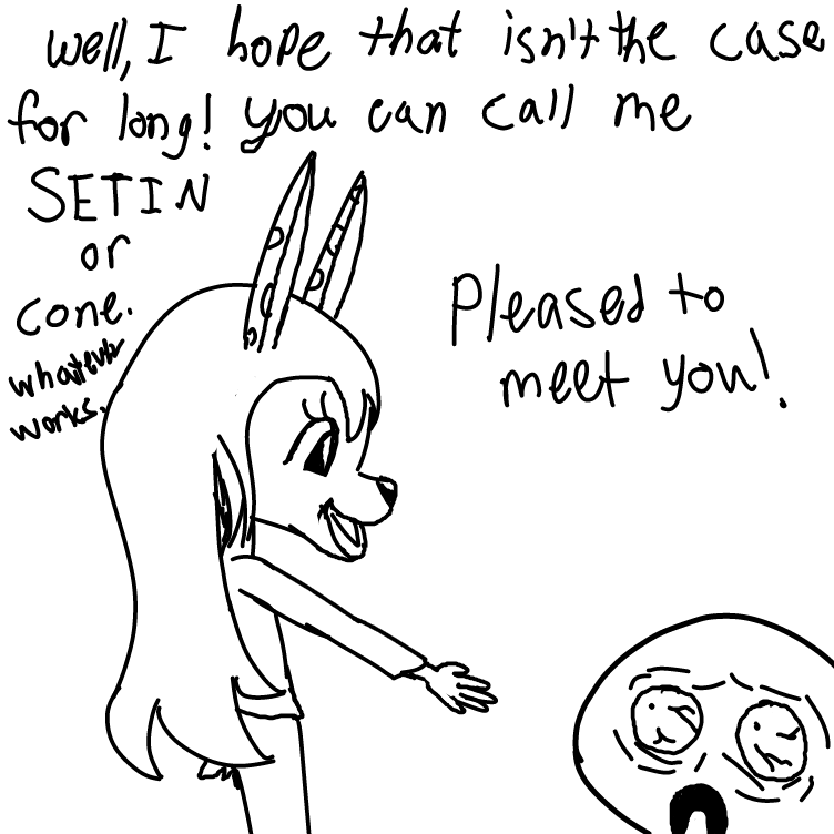 Drawing in I need friends by Setin