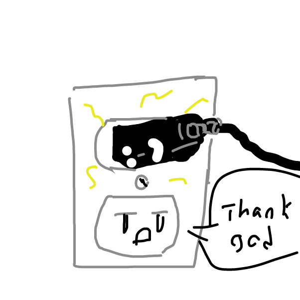 Drawing in what happened after electricity cutted by boneHed