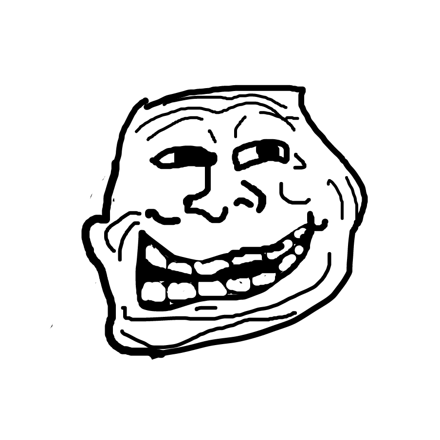 Crazy looking troll - Online Drawing Game Comic Strip Panel by amongus