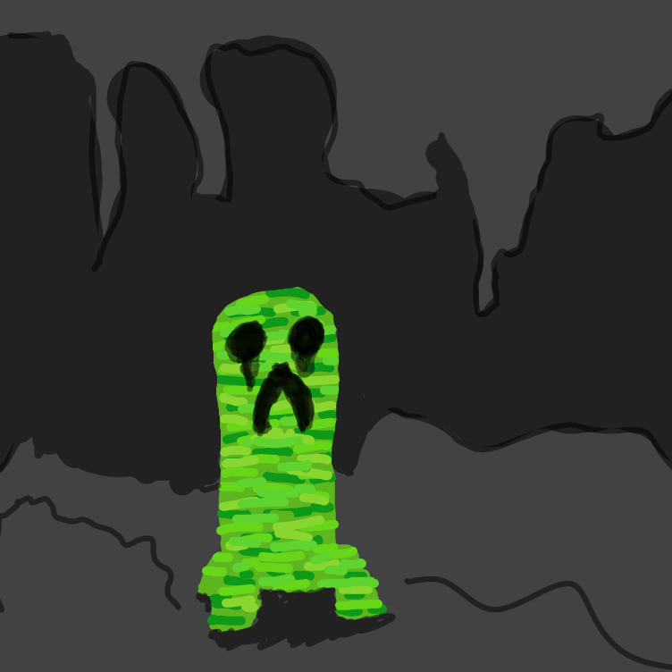 creeper - Online Drawing Game Comic Strip Panel by Timebreak