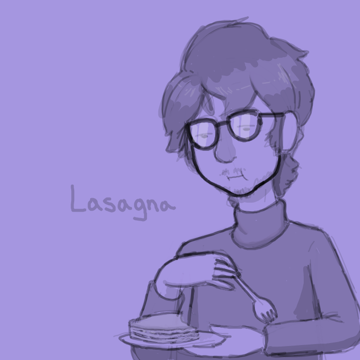 Drawing in draw yourself eating your favorite food by Sluggishfella
