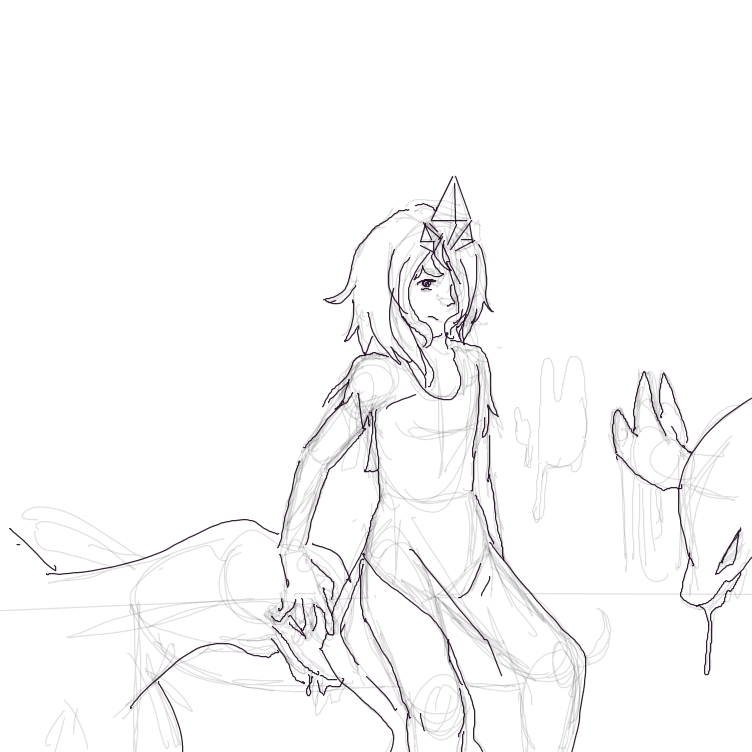 Bits of horror games, RPGs, life sims, and Pokemon. Some sort of beast caretaker ranger. Where you'll have to moner their needs or become lunch.  - Online Drawing Game Comic Strip Panel by JA