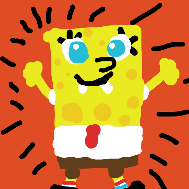 Plot twist: The chip was actually Spongebob - Online Drawing Game Comic Strip Panel by lovelyfox123