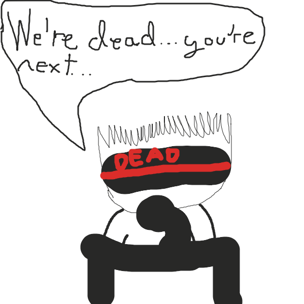 He died, and somebody will die next - Online Drawing Game Comic Strip Panel by TheYellowMan